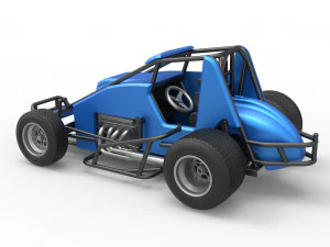 Sprint car Scale 1 to 25 3D Print Model