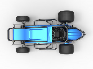 Sprint car Scale 1 to 25 3D Baskı Modeli