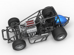 Sprint car Scale 1 to 25 3D Baskı Modeli
