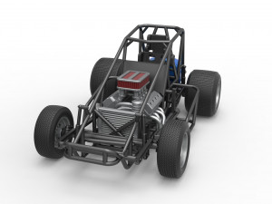 Sprint car Scale 1 to 25 3D Baskı Modeli