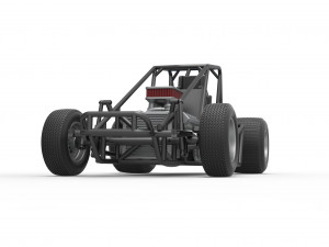 Sprint car Scale 1 to 25 3D Baskı Modeli