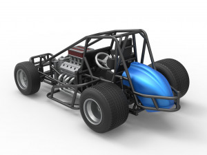 Sprint car Scale 1 to 25 3D Baskı Modeli