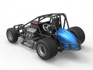Sprint car Scale 1 to 25 3D Print Model
