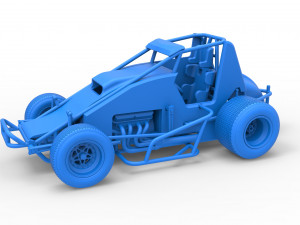 Sprint car Scale 1 to 25 3D Baskı Modeli