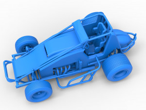 Sprint car Scale 1 to 25 3D Baskı Modeli