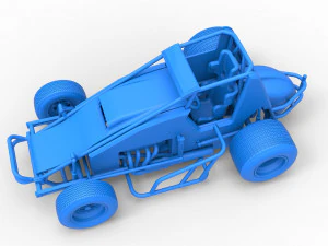 Sprint car Scale 1 to 25 3D Print Model