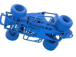 Sprint car Scale 1 to 25 3D Print Model