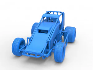 Sprint car Scale 1 to 25 3D Print Model