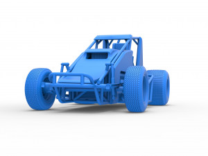 Sprint car Scale 1 to 25 3D Baskı Modeli