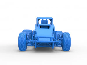 Sprint car Scale 1 to 25 3D Print Model