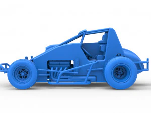 Sprint car Scale 1 to 25 3D Print Model