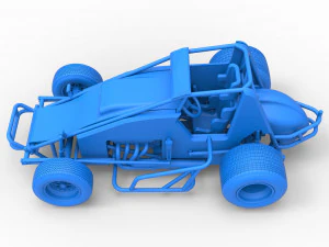 Sprint car Scale 1 to 25 3D Print Model