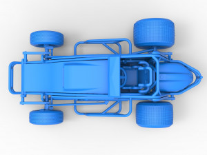 Sprint car Scale 1 to 25 3D Baskı Modeli