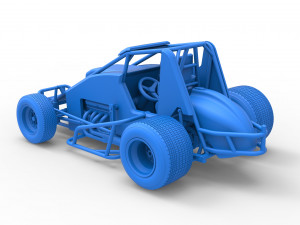 Sprint car Scale 1 to 25 3D Baskı Modeli
