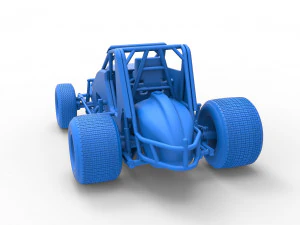 Sprint car Scale 1 to 25 3D Print Model