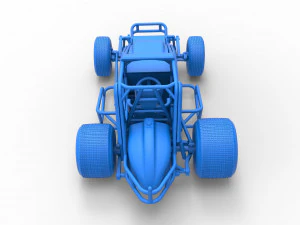 Sprint car Scale 1 to 25 3D Print Model