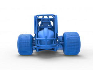 Sprint car Scale 1 to 25 3D Baskı Modeli