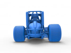 Sprint car Scale 1 to 25 3D Print Model