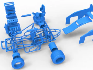 Sprint car Scale 1 to 25 3D Print Model