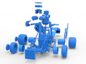 Sprint car Scale 1 to 25 3D Print Model