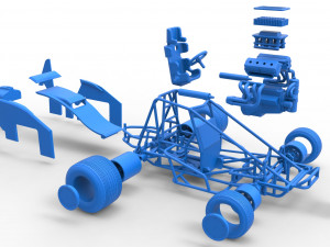 Sprint car Scale 1 to 25 3D Baskı Modeli