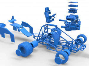 Sprint car Scale 1 to 25 3D Print Model