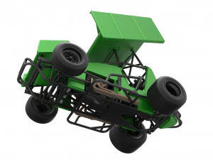 Winged Sprint car Scale 1 to 25 3D Print Model
