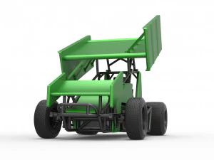 Winged Sprint car Scale 1 to 25 3D Print Model