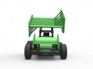 Winged Sprint car Scale 1 to 25 3D Print Model