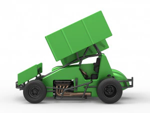Winged Sprint car Scale 1 to 25 3D Print Model