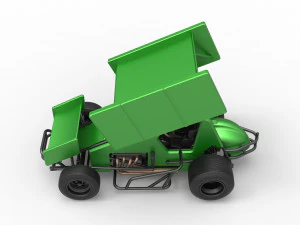 Winged Sprint car Scale 1 to 25 3D Print Model