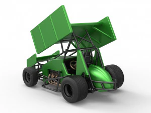 Winged Sprint car Scale 1 to 25 3D Print Model