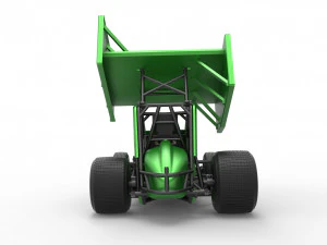 Winged Sprint car Scale 1 to 25 3D Print Model