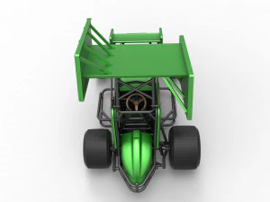 Winged Sprint car Scale 1 to 25 3D Print Model