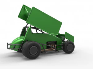 Winged Sprint car Scale 1 to 25 3D Print Model