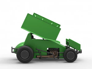 Winged Sprint car Scale 1 to 25 3D Print Model