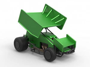 Winged Sprint car Scale 1 to 25 3D Print Model