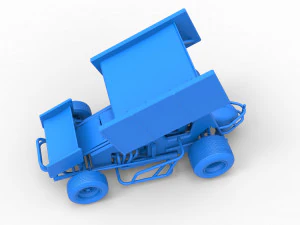 Winged Sprint car Scale 1 to 25 3D Print Model