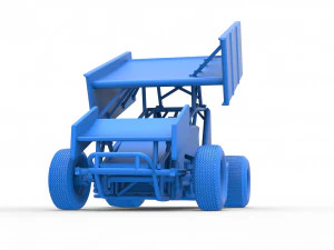 Winged Sprint car Scale 1 to 25 3D Print Model