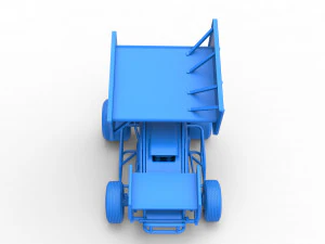 Winged Sprint car Scale 1 to 25 3D Print Model