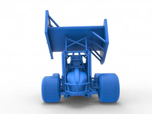 Winged Sprint car Scale 1 to 25 3D Print Model