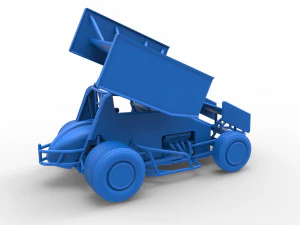 Winged Sprint car Scale 1 to 25 3D Print Model