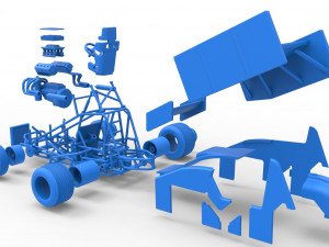 Winged Sprint car Scale 1 to 25 Modelo de impresión 3D