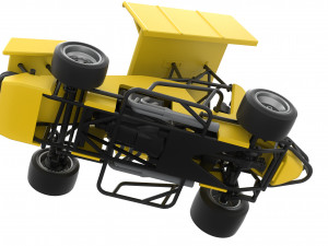 Pavement Winged Sprint car Scale 1 to 25 Modello di stampa 3D