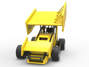 Pavement Winged Sprint car Scale 1 to 25 Modello di stampa 3D