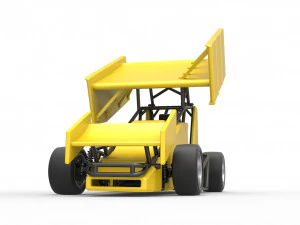 Pavement Winged Sprint car Scale 1 to 25 3D Print Model