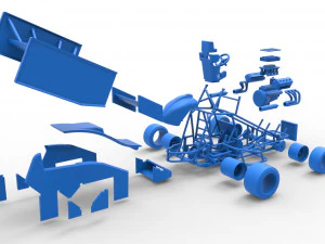 Pavement Winged Sprint car Scale 1 to 25 3D Print Model