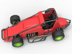Pavement Sprint car Scale 1 to 25 Modèles 3D en vedette