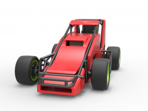 Pavement Sprint car Scale 1 to 25 Modèles 3D en vedette