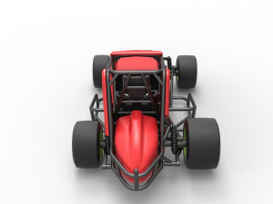 Pavement Sprint car Scale 1 to 25 Modèles 3D en vedette